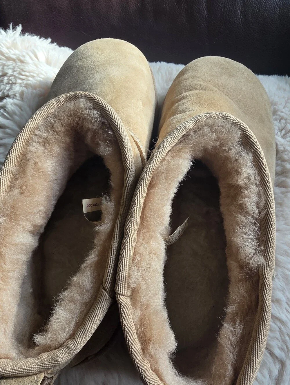 UGG Mini Booties in Chestnut Suede Size Usa 10